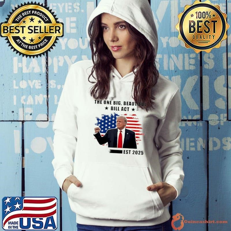 The One Big Beautiful Bill Act Est 2025 Trump Usa Flag Hoodie